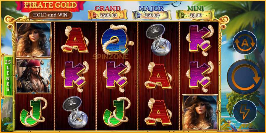 Pirate Gold Hold and Win màquina de joc per diners, imatge 2