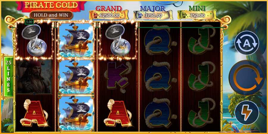 Pirate Gold Hold and Win màquina de joc per diners, imatge 3