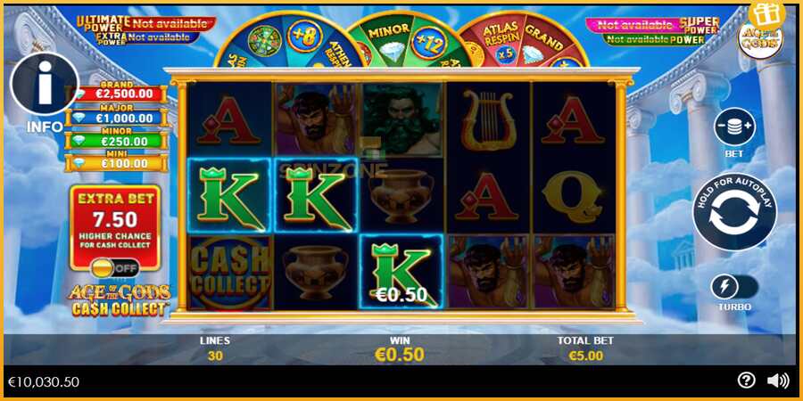 Age of the Gods Cash Collect màquina de joc per diners, imatge 2