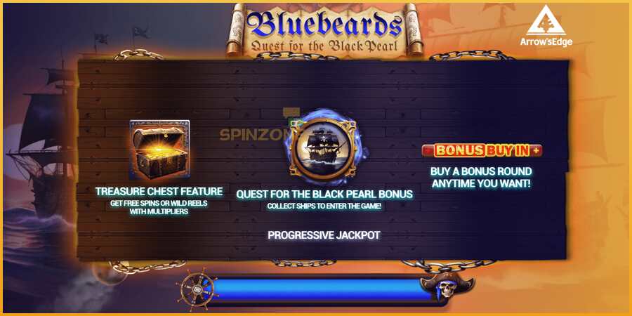 Bluebeard Quest for the Black Pearl màquina de joc per diners, imatge 1