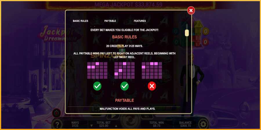 Jackpot Dreamhouse màquina de joc per diners, imatge 7