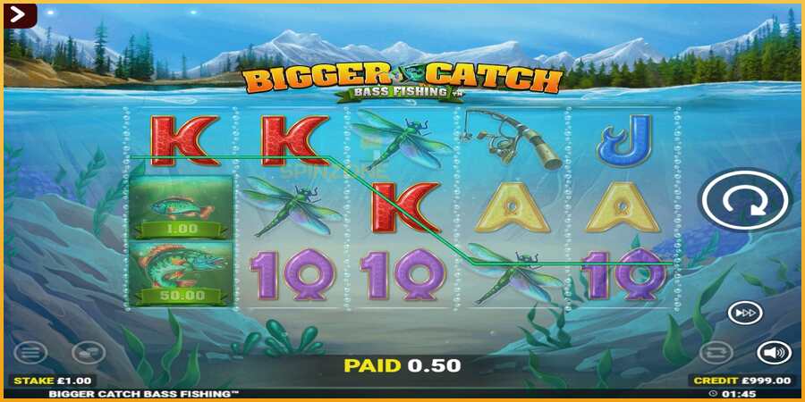 Bigger Catch Bass Fishing Rapid Fire Jackpots màquina de joc per diners, imatge 3