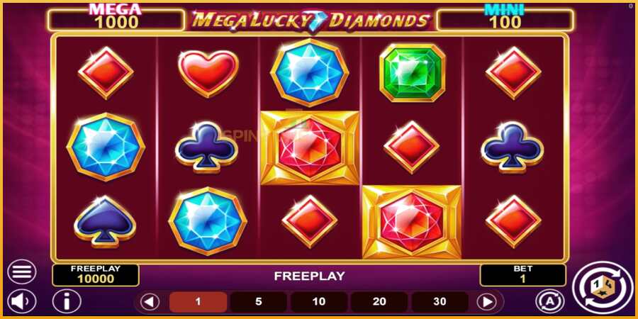 Mega Lucky Diamonds Hold & Win màquina de joc per diners, imatge 1