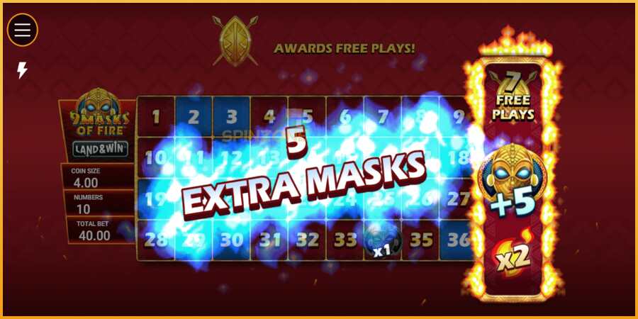 9 Masks of Fire Land & Win màquina de joc per diners, imatge 3