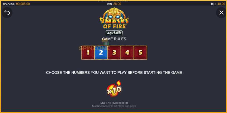 9 Masks of Fire Land & Win màquina de joc per diners, imatge 5