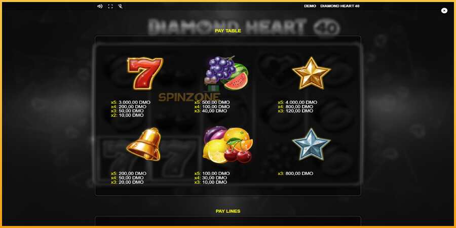 Diamond Heart 40 màquina de joc per diners, imatge 5