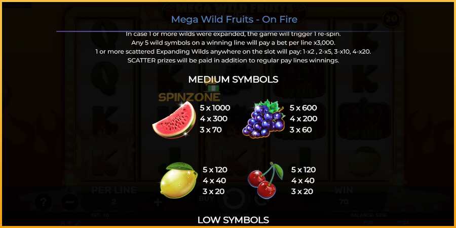 Mega Wild Fruits - On Fire màquina de joc per diners, imatge 6