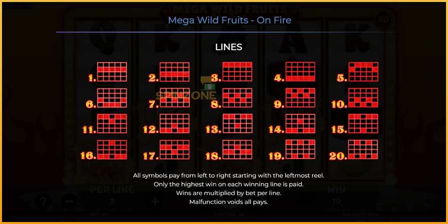 Mega Wild Fruits - On Fire màquina de joc per diners, imatge 7