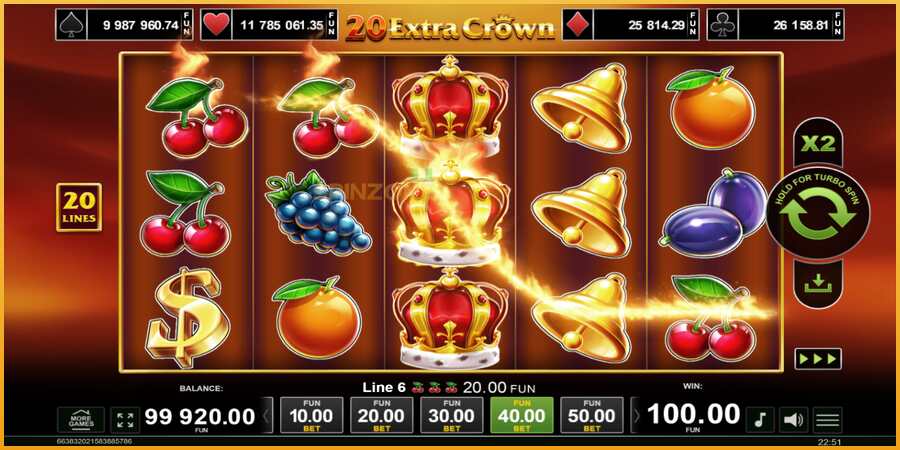 20 Extra Crown màquina de joc per diners, imatge 2