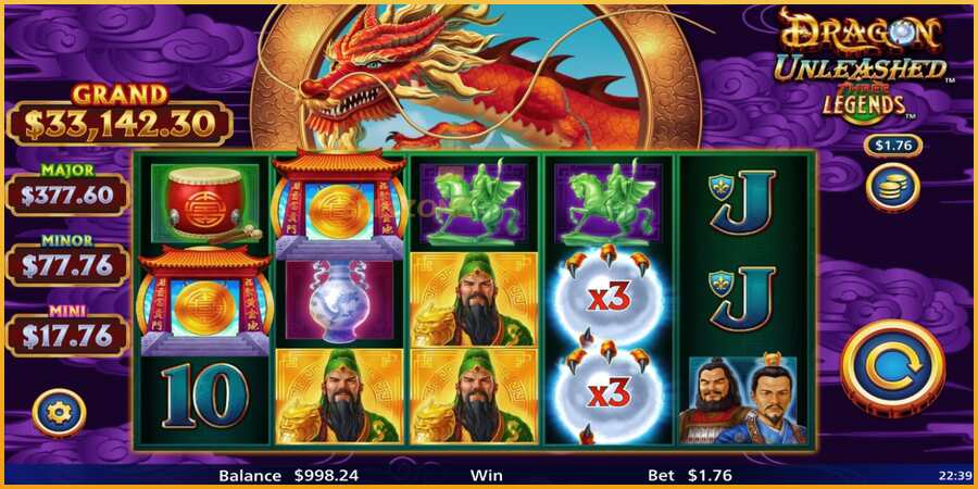 Dragon Unleashed - Three Legends màquina de joc per diners, imatge 2