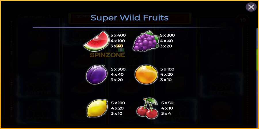 Super Wild Fruits màquina de joc per diners, imatge 4