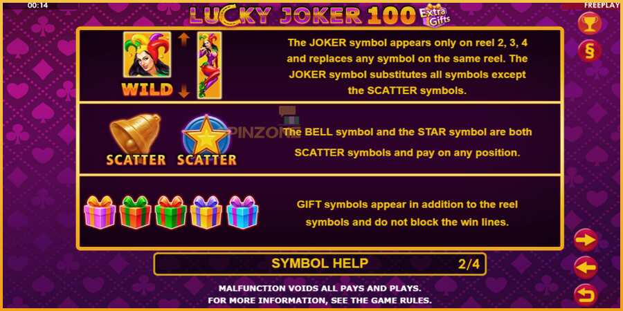 Lucky Joker 100 Extra Gifts màquina de joc per diners, imatge 7