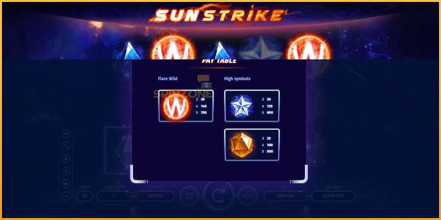 Sun Strike màquina de joc per diners, imatge 5