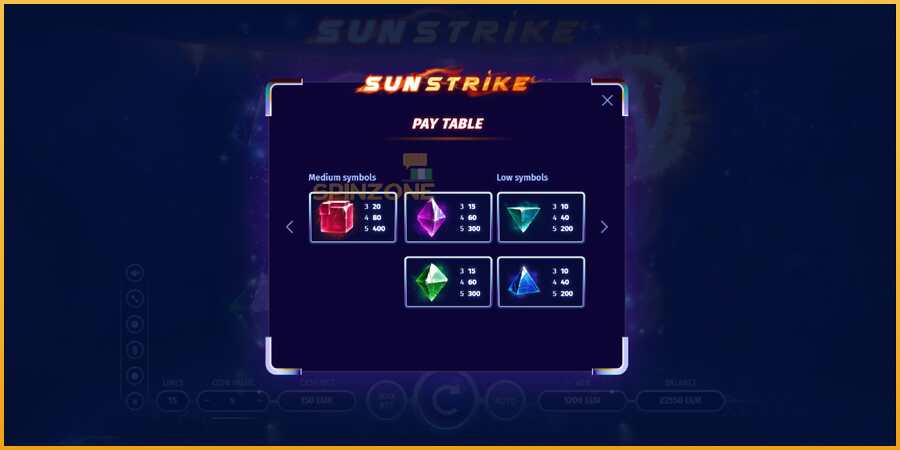 Sun Strike màquina de joc per diners, imatge 6