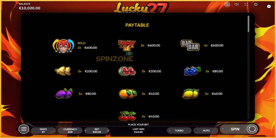 Lucky Streak 27 màquina de joc per diners, imatge 5