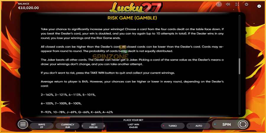 Lucky Streak 27 màquina de joc per diners, imatge 6