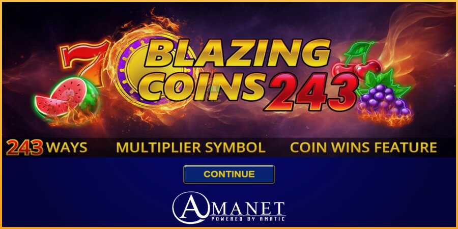 Blazing Coins 243 màquina de joc per diners, imatge 1