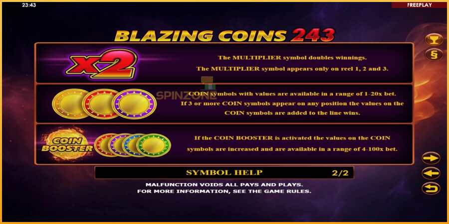 Blazing Coins 243 màquina de joc per diners, imatge 6