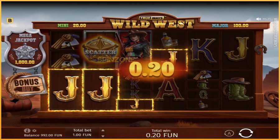 Wild West Trueways màquina de joc per diners, imatge 3