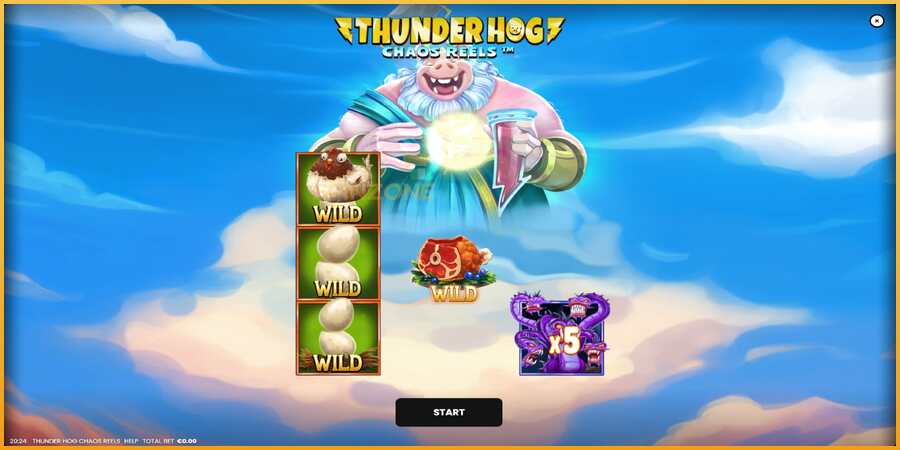 Thunder Hog Chaos Reels màquina de joc per diners, imatge 1