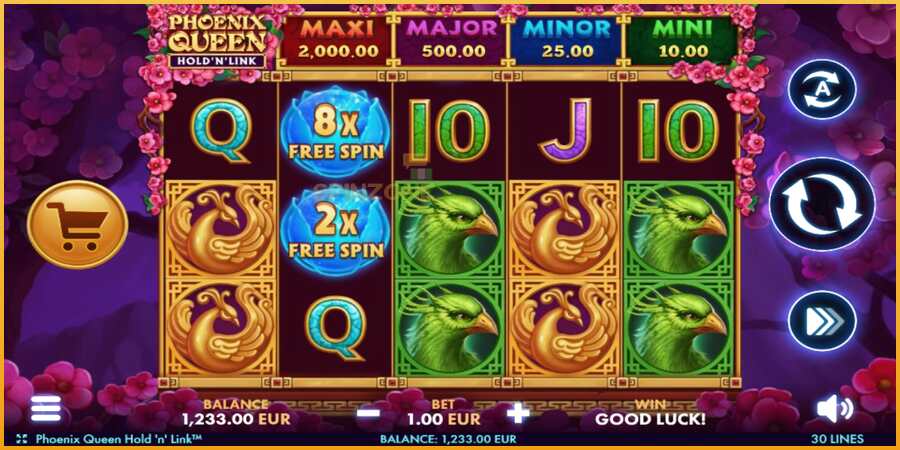 Phoenix Queen Hold N Link màquina de joc per diners, imatge 2