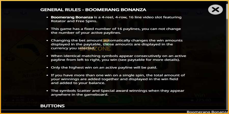 Boomerang Bonanza màquina de joc per diners, imatge 5