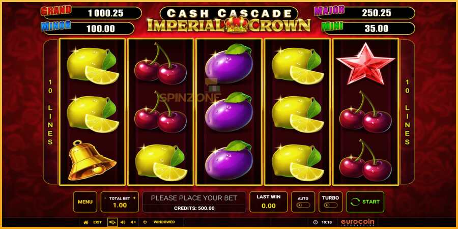 Cash Cascade Imperial Crown màquina de joc per diners, imatge 1