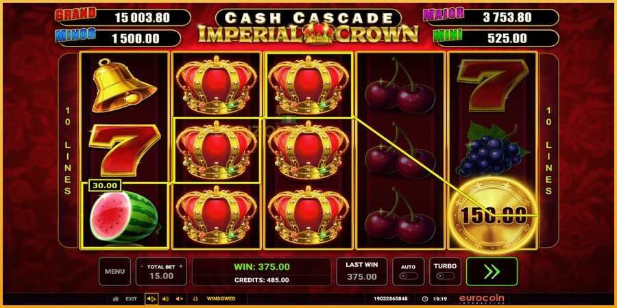 Cash Cascade Imperial Crown màquina de joc per diners, imatge 2