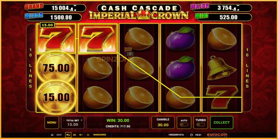 Cash Cascade Imperial Crown màquina de joc per diners, imatge 3