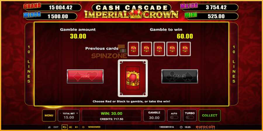 Cash Cascade Imperial Crown màquina de joc per diners, imatge 4