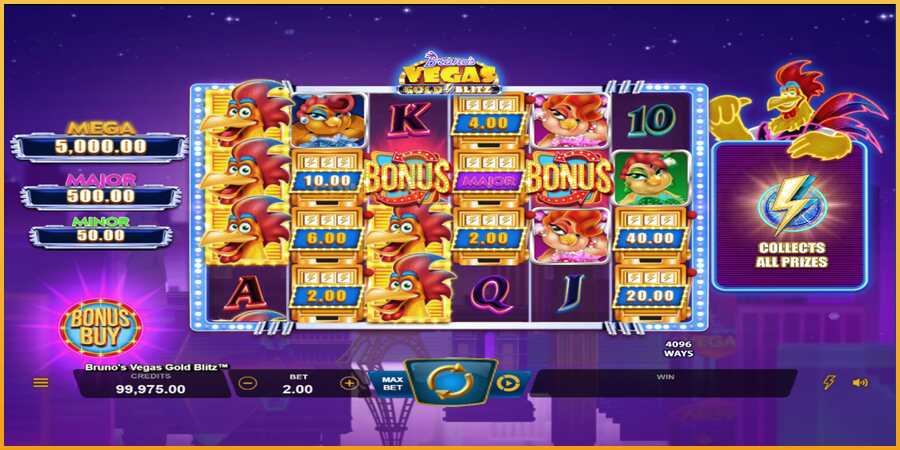 Brunos Vegas Gold Blitz màquina de joc per diners, imatge 1