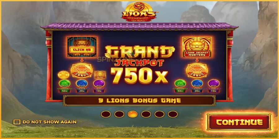 9 Lions: Hold The Jackpot màquina de joc per diners, imatge 1