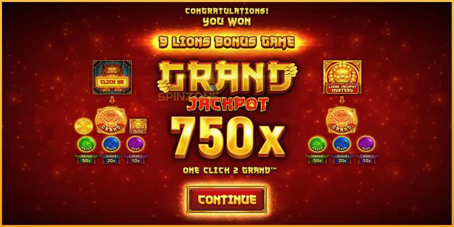 9 Lions: Hold The Jackpot màquina de joc per diners, imatge 2