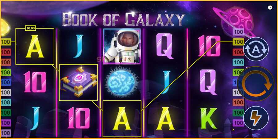 Book of Galaxy màquina de joc per diners, imatge 3