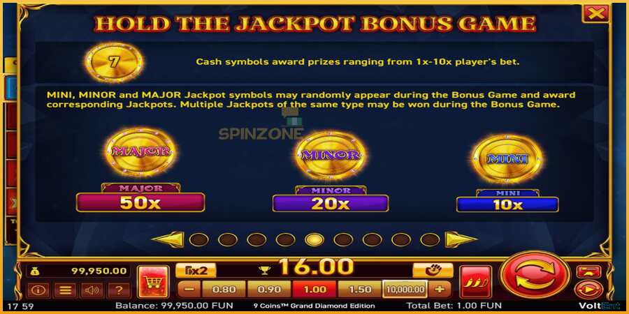 9 Coins Grand Diamond Edition Halloween Jackpots màquina de joc per diners, imatge 5