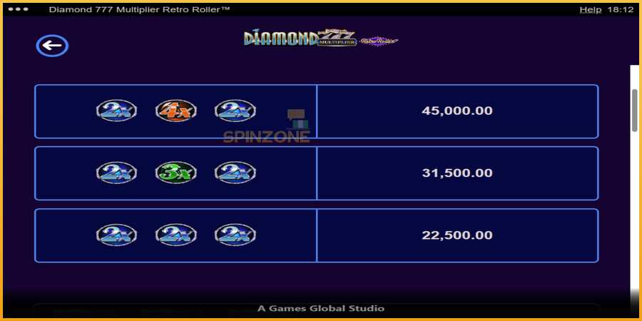 Diamond 777 Multiplier Retro Roller màquina de joc per diners, imatge 5