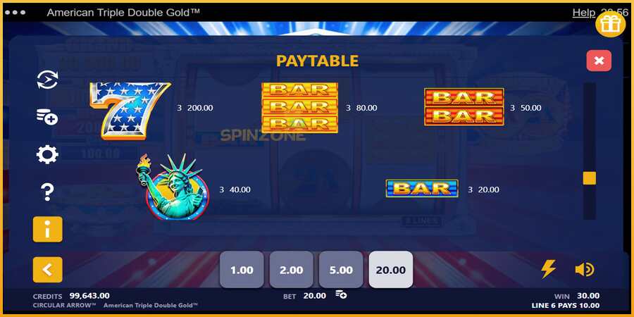 American Triple Double Gold màquina de joc per diners, imatge 6