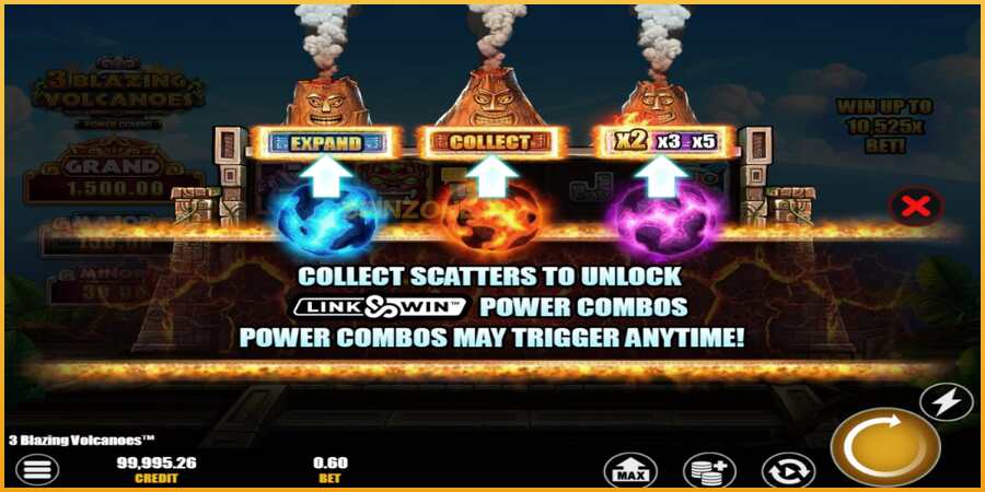 3 Blazing Volcanoes Power Combo màquina de joc per diners, imatge 4