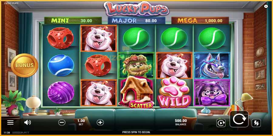 Lucky Pups màquina de joc per diners, imatge 2