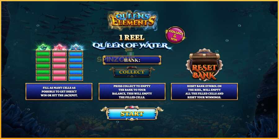 1 Reel Queen of Water màquina de joc per diners, imatge 1