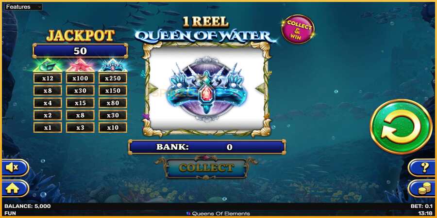 1 Reel Queen of Water màquina de joc per diners, imatge 2