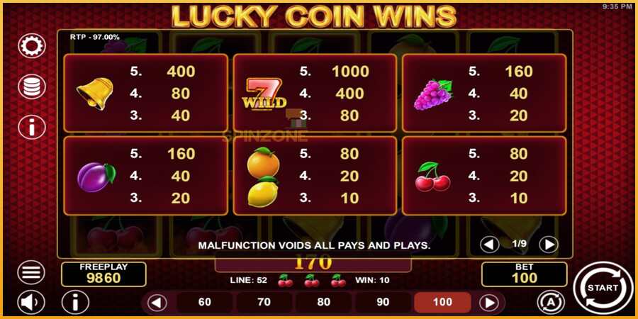 Lucky Coin Wins màquina de joc per diners, imatge 4