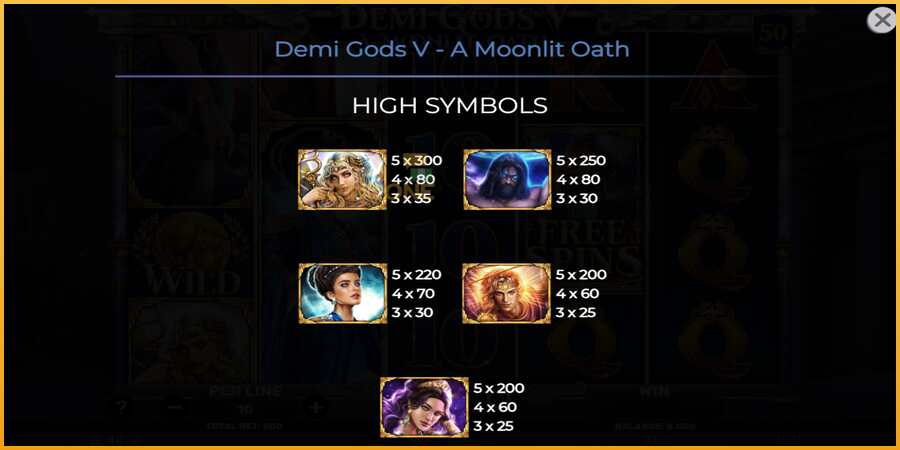 Demi Gods V – A Moonlit Oath màquina de joc per diners, imatge 6