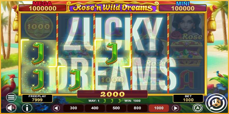 Rose’n Wild Dreams Hold & Win màquina de joc per diners, imatge 3