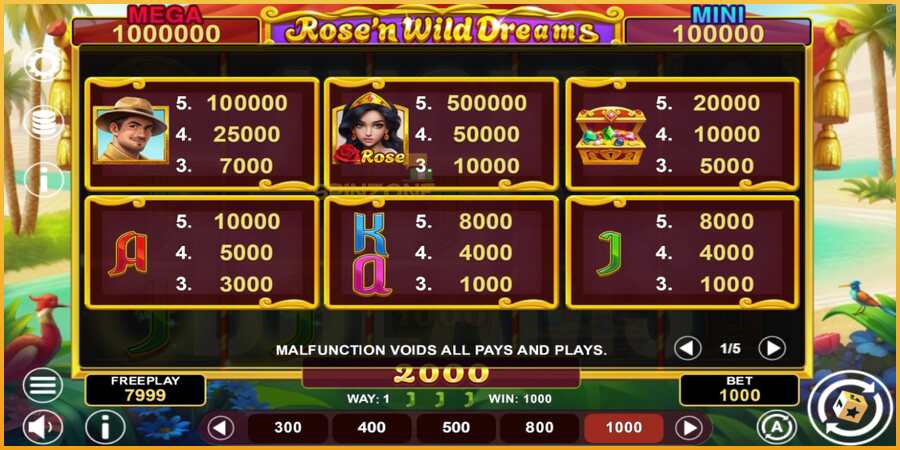 Rose’n Wild Dreams Hold & Win màquina de joc per diners, imatge 4