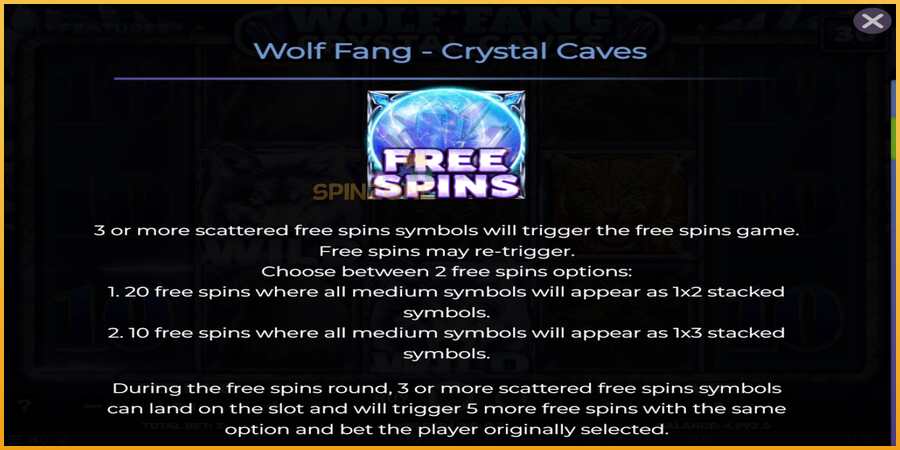 Wolf Fang - Crystal Caves màquina de joc per diners, imatge 5