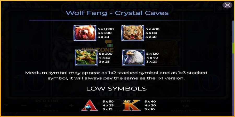 Wolf Fang - Crystal Caves màquina de joc per diners, imatge 6