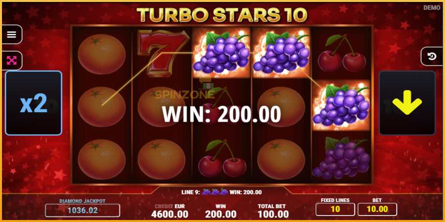 Turbo Stars 10 màquina de joc per diners, imatge 3