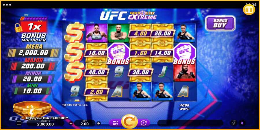 UFC Gold Blitz Extreme màquina de joc per diners, imatge 1