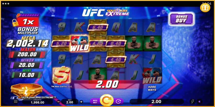 UFC Gold Blitz Extreme màquina de joc per diners, imatge 2